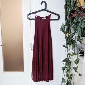 Maroon mini dress